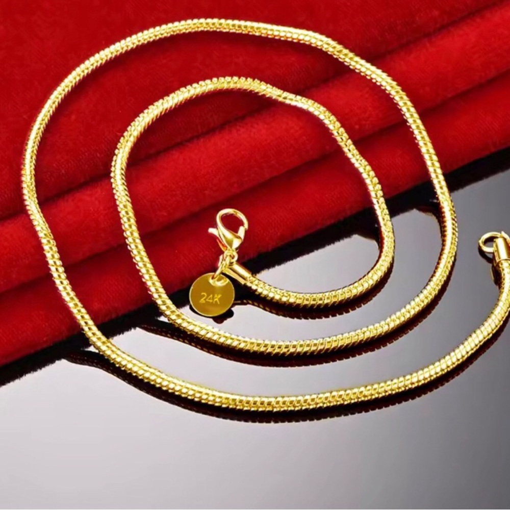 20” 24k gold plated over sterling silver necklace
